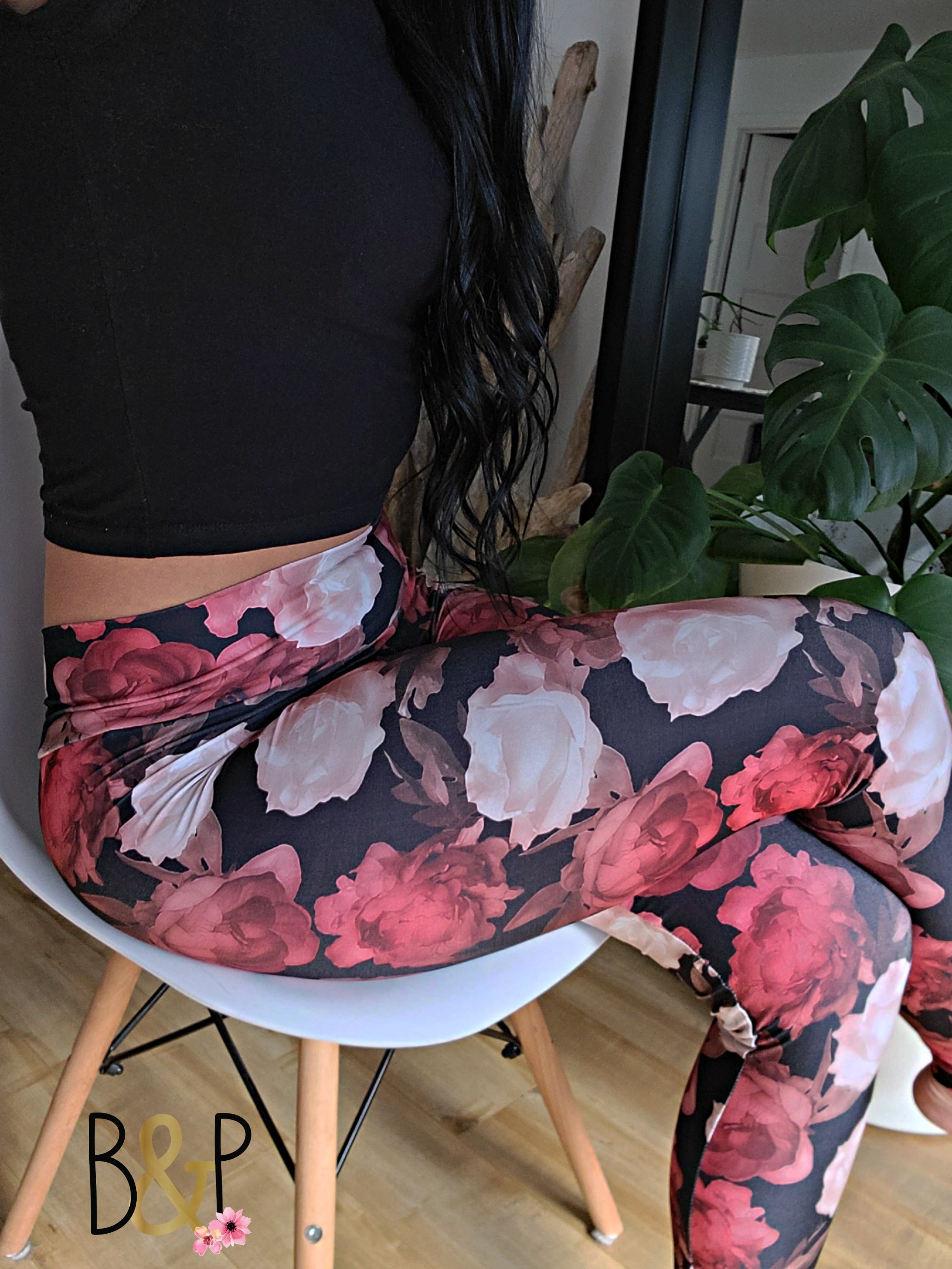 Legging grosses fleurs